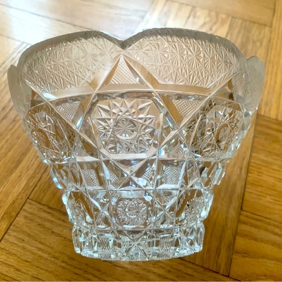 Vintage Bohemian Crystal Bowl - 7 inches - Picture 6 of 13